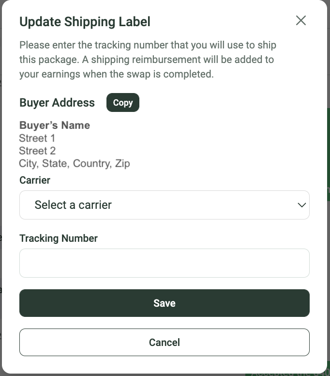 How to Update your Shipment – SidelineSwap